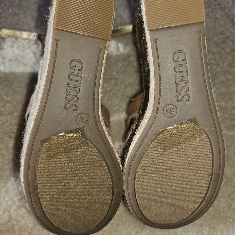 Guess Los Angeles Genuine Suede and Espadrille Wedges Heel - Picture 4 of 5
